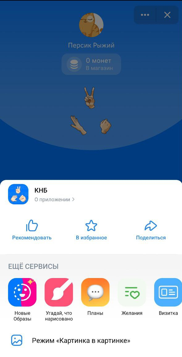 Кнопка «Рекомендовать» в мобильном приложении ВКонтакте Кнопка «Рекомендовать» в мобильном приложении ВКонтакте